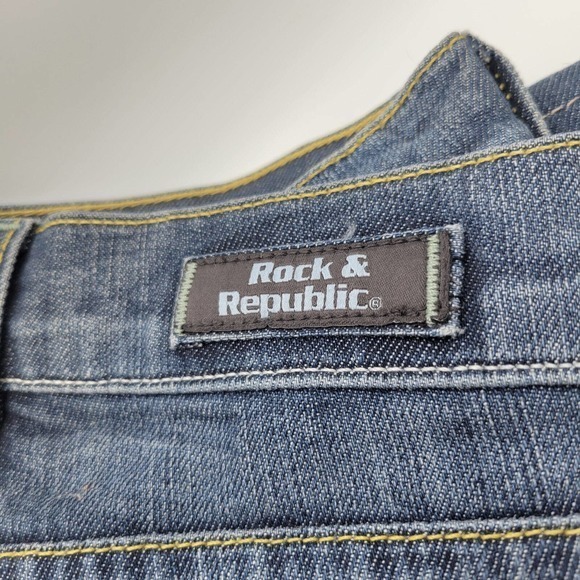Rock & Republic "Kiedis" Women's Size 24 Blue Jeans w/Back Pocket Embellishment - Picture 4 of 7